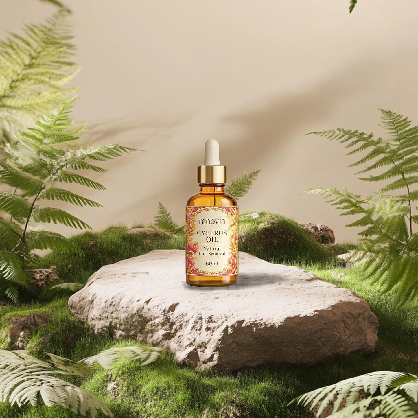 Cyperus Rotundus Oil Hair Removal Serum - Natural Herbal Blend with Peppermint Extract | 60ml