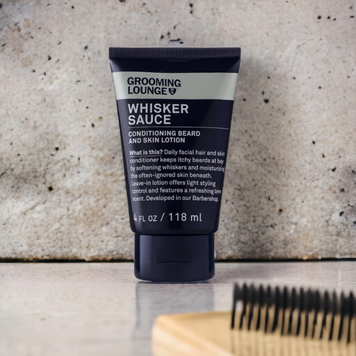 Grooming Lounge Whisker Sauce Beard Conditioner - Conditioning Beard and Skin Lotion - Eliminates Itching and Flaking - Enables Easy Combing and Styling - No Parabens - Cruelty Free - 2 pack