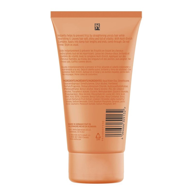 Wella Professionals Invigo Nutri-Enrich Frizz Control Cream - Deep Nourishment & Anti-Frizz for Dry Hair | 5.07 oz