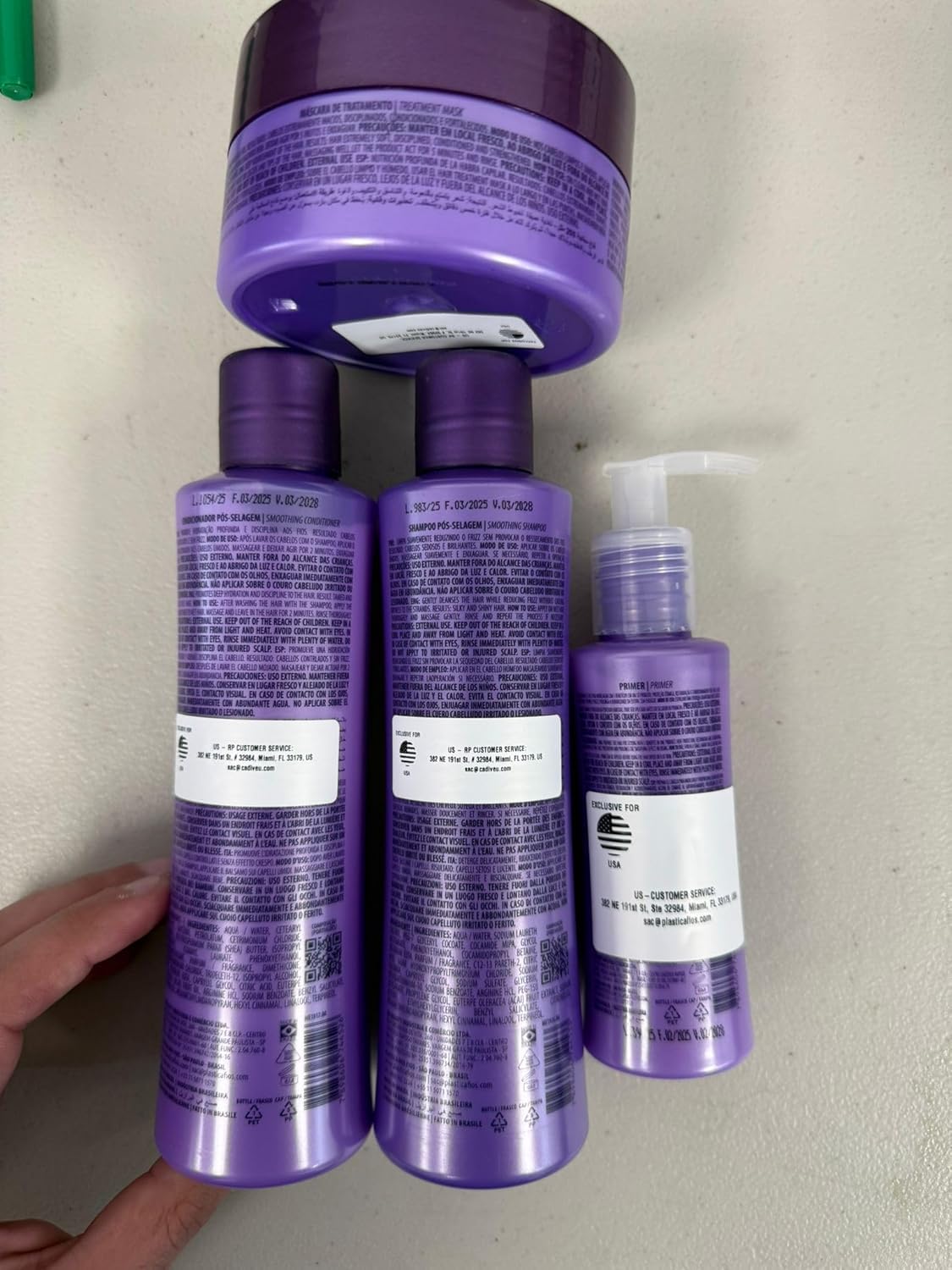 Plastica dos Fios Complete Kit 6 Units - Hair Repair System – Brazilian Keratin - Anti-Frizz Shampoo, Conditioner, Primer, Mask & Serum -Deep Hydration, Smoothing & Shine Boost for All Hair Types