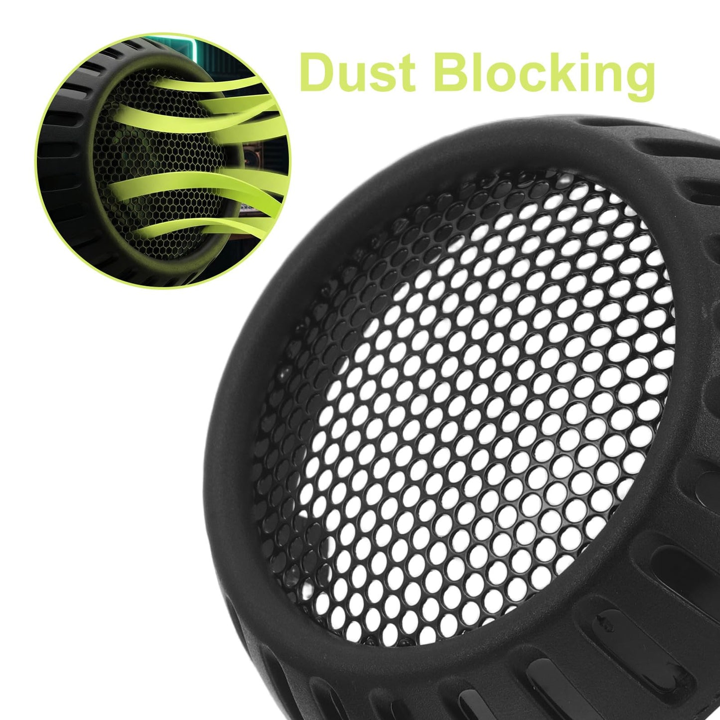 WESIEVYA 3pcs Mesh Hair Dryer Rear Cover: Black Protective Screen End Cap, Blow Dryer Grille Attachment Part for Salon Replacement and Daily Use 2.36 Inch
