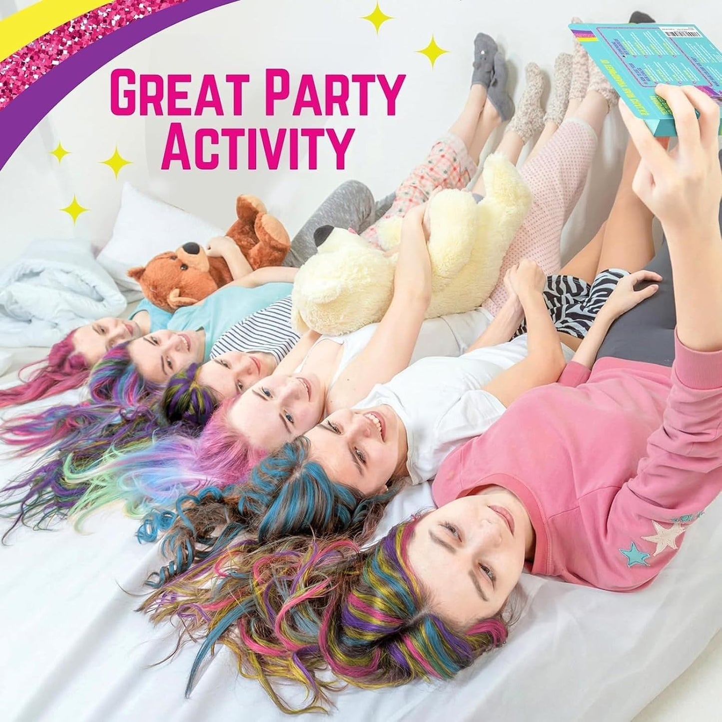 Hair Chalk Set for Kids - 10-Piece Temporary Color Kit | Easy Apply & Remove, Vibrant for Dress Up Parties
