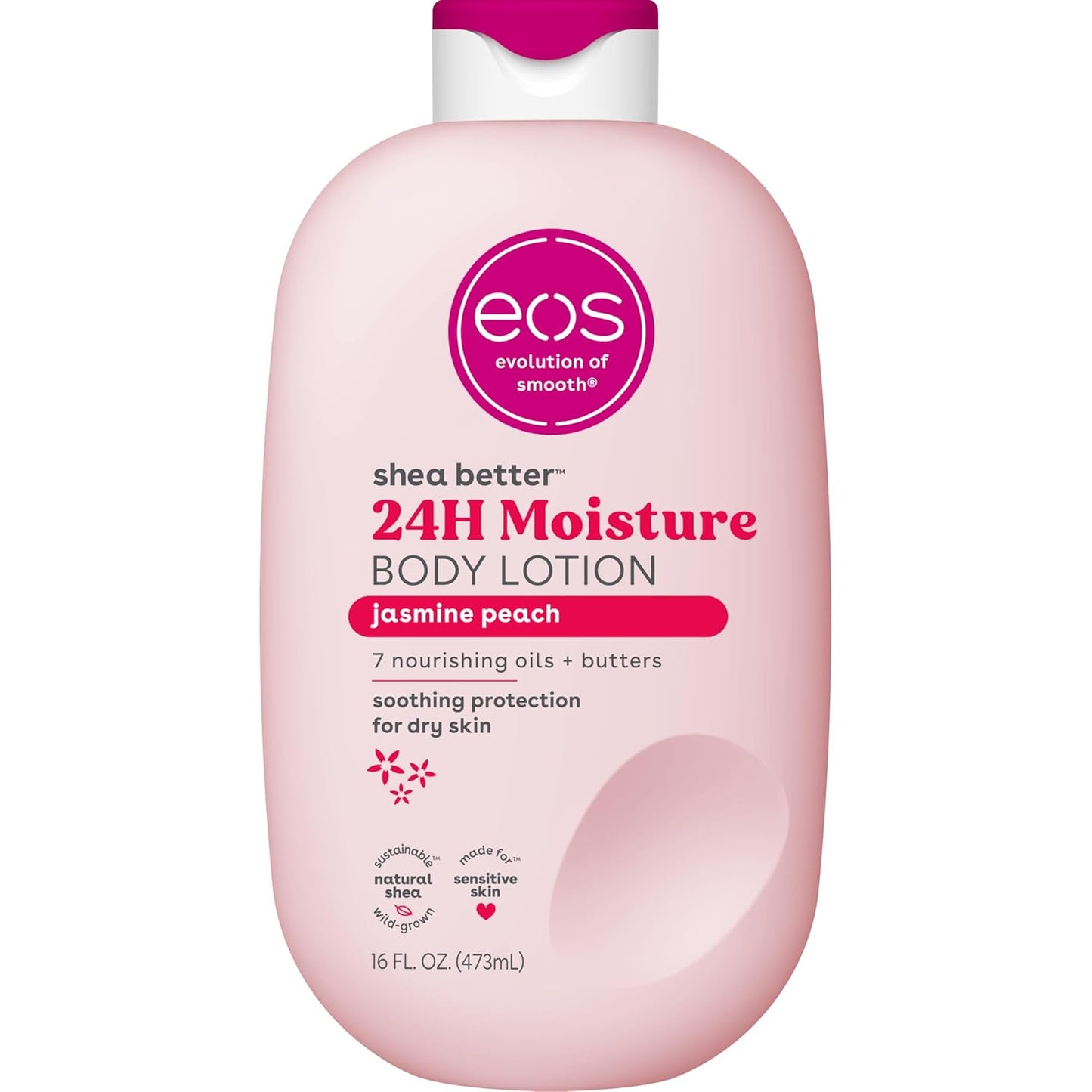 Eos Shea Better Body Lotion - Vanilla Cashmere, 24-Hour Moisture, Lightweight & Non-Greasy | 16 fl oz