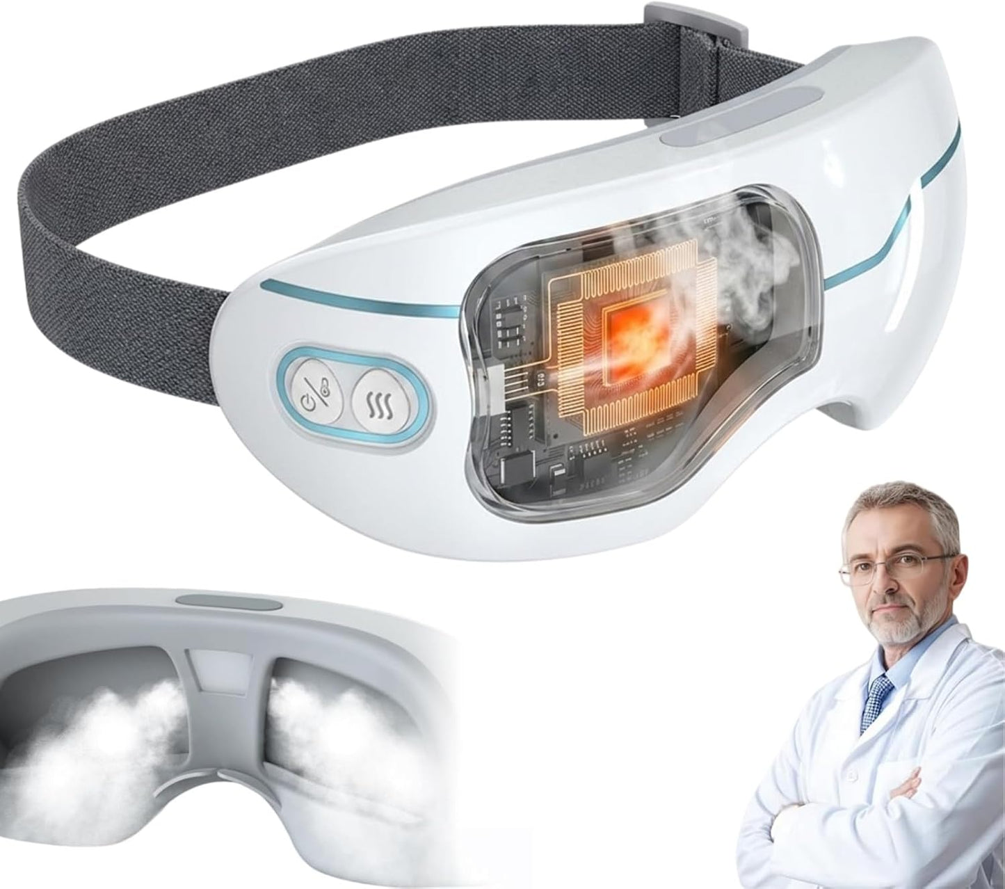 Steam Eye Therapy Pro - Nano Mist Rechargeable Eye Mask for Dry Eyes | 2-Level Heat & Auto-Off Feature