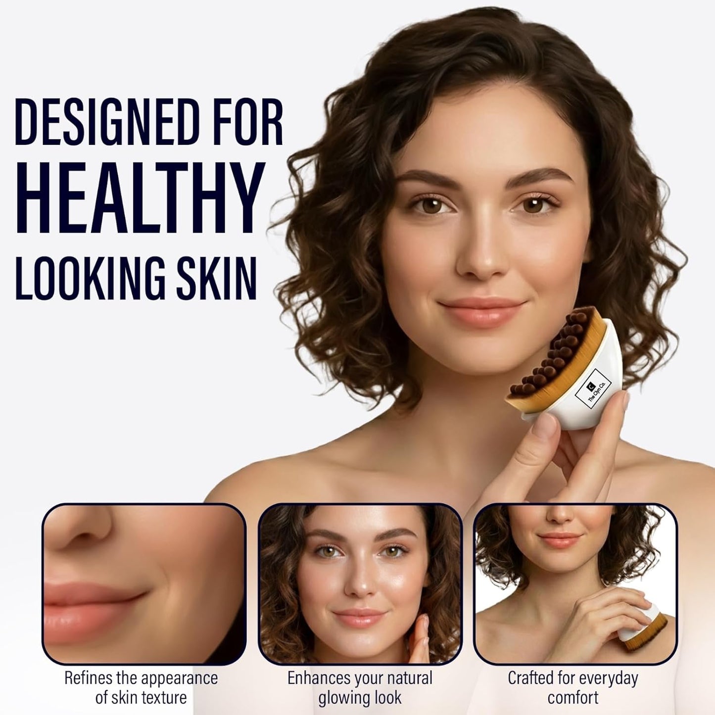 Lymphatic Contour Face Brush - Ultra Soft Bristles for Radiant Skin | Ergonomic Design for Facial Dry Brushing