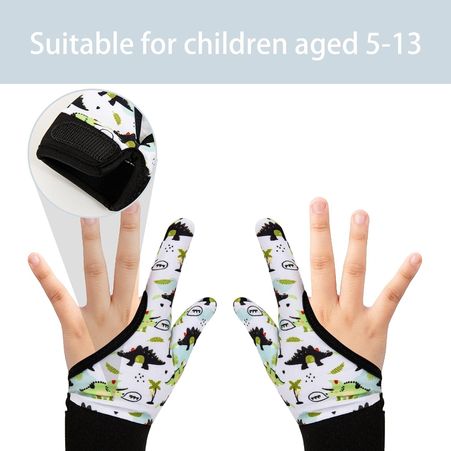 Thumb Sucking Guard Gloves for Kids | 4-Pack Anti-Thumb Sucking & Nail Biting Protection | Ages 5-12