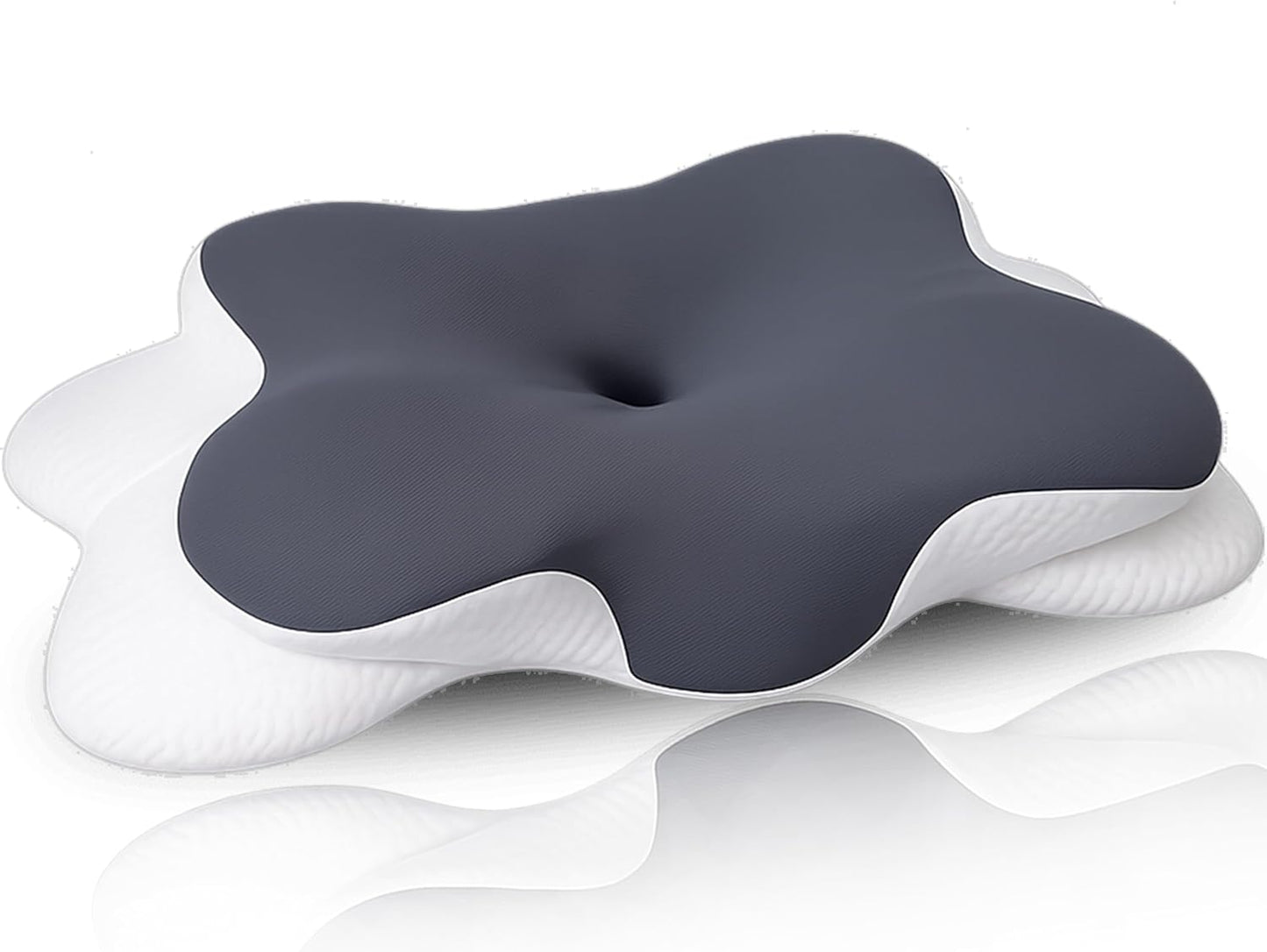 Cervical Neck Pillow for Pain Relief - Ergonomic Contour Design for Side & Stomach Sleepers | Includes Pillowcase