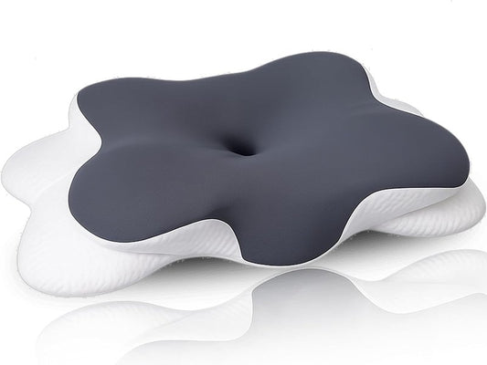 Cervical Neck Pillow for Pain Relief - Ergonomic Contour Design for Side & Stomach Sleepers | Includes Pillowcase