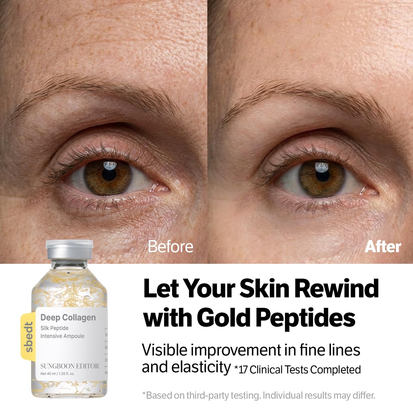 Glow Intensive Silk Peptide Ampoule - Copper Peptides Serum for Hydration & Smooth Skin | 1.35 fl oz