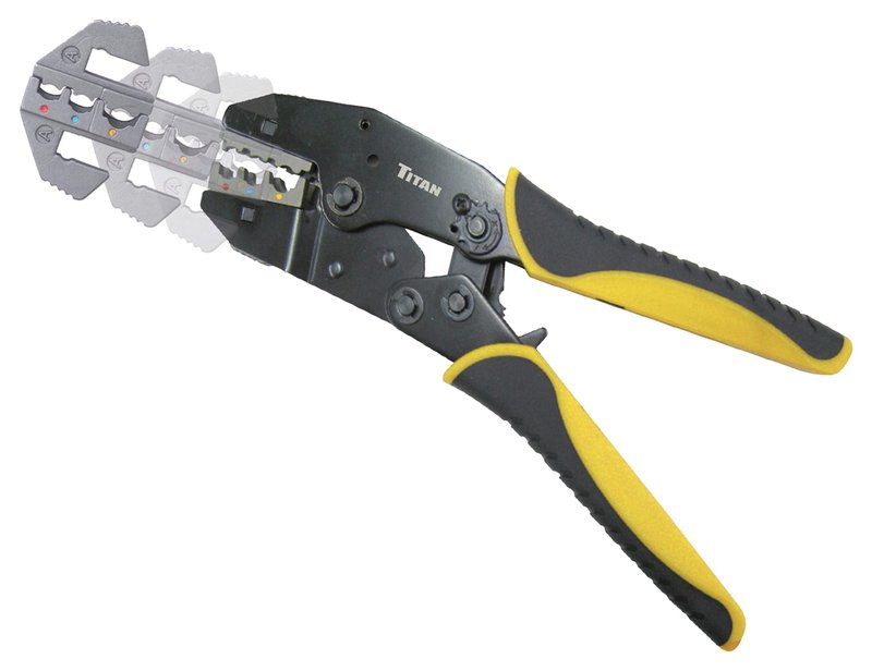 Titan 11950 Ratcheting Wire Terminal Crimping Set, 7-Piece