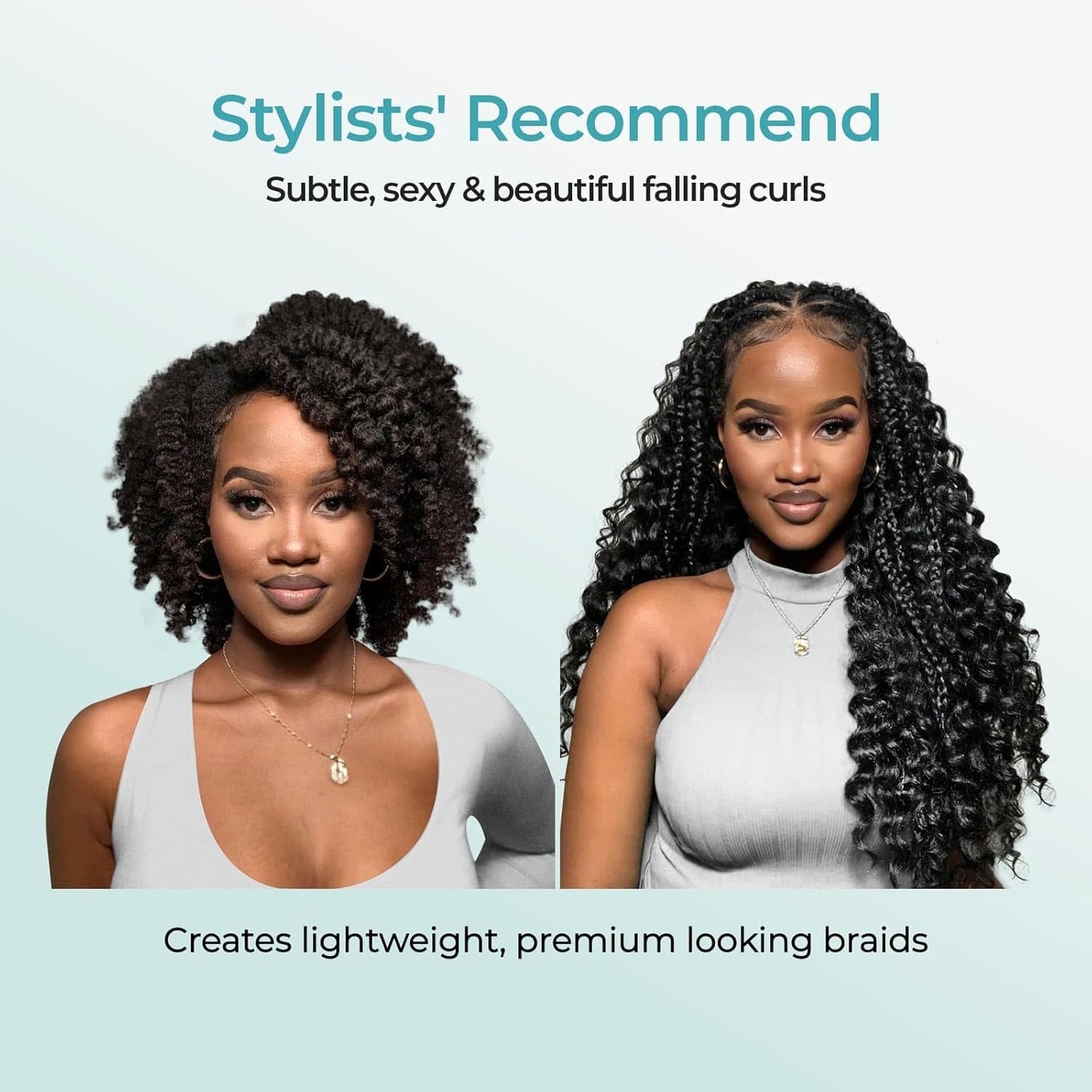 Body Wave Boho Human Hair Braiding - Easy to Style Knotless Braids, 2 Bundles, 100g, 22 Inch, Jet Black