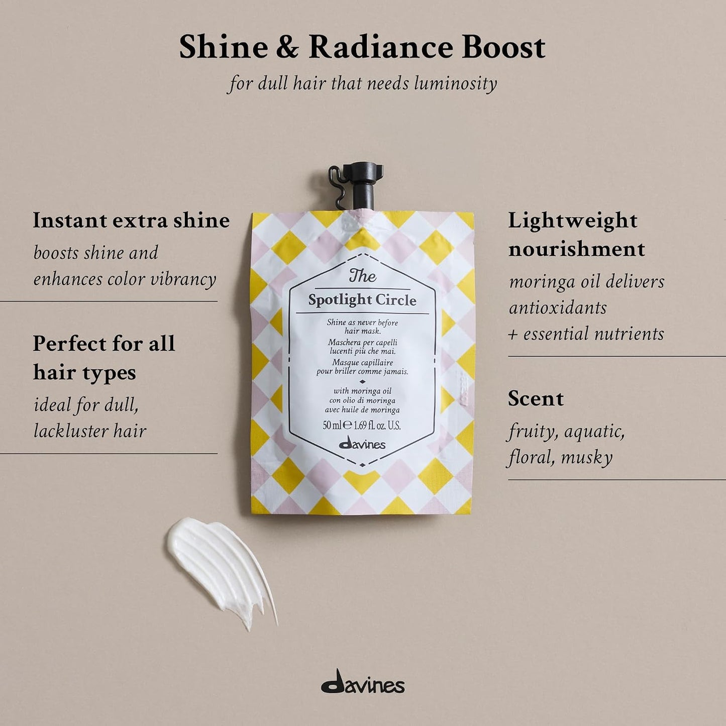 Davines Travel-Sized Hair Mask & Scalp Treatment - Nourish, Shine, Repair | All Hair Types