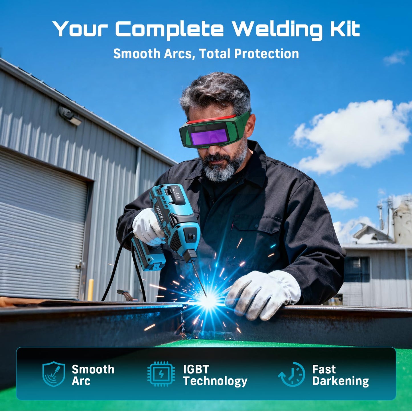 Seesii 110V 120A ARC Portable Handheld Welding Machine for 3/32"-1/8" Rods