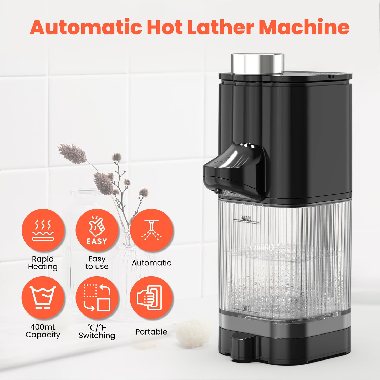 TASALON Professional Automatic Hot Lather Machine for Shaving, Barber Shop, Salon & Home Use Shaving Cream Warmer