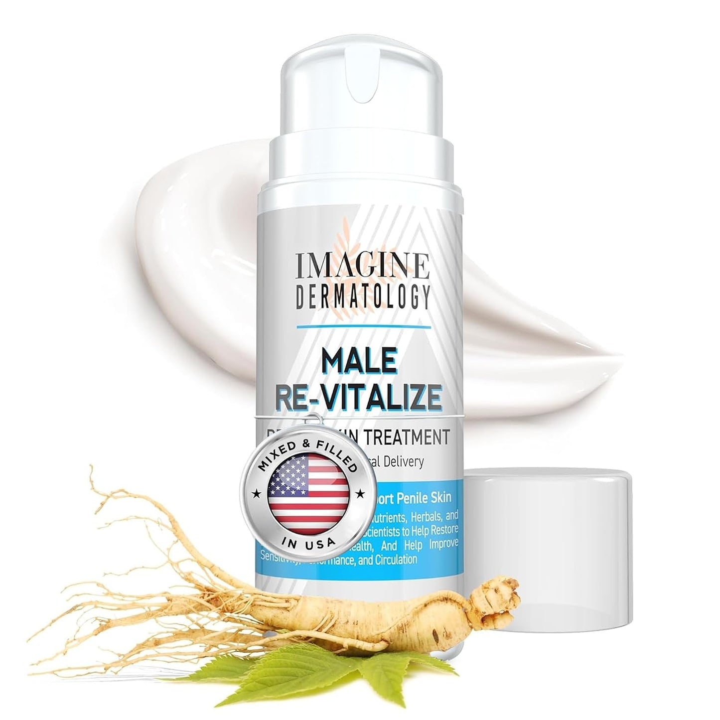 Male Re-Vitalize Penile Health Relief Cream - Soothe & Protect Irritated Skin | TSA Compliant 3.3 fl oz