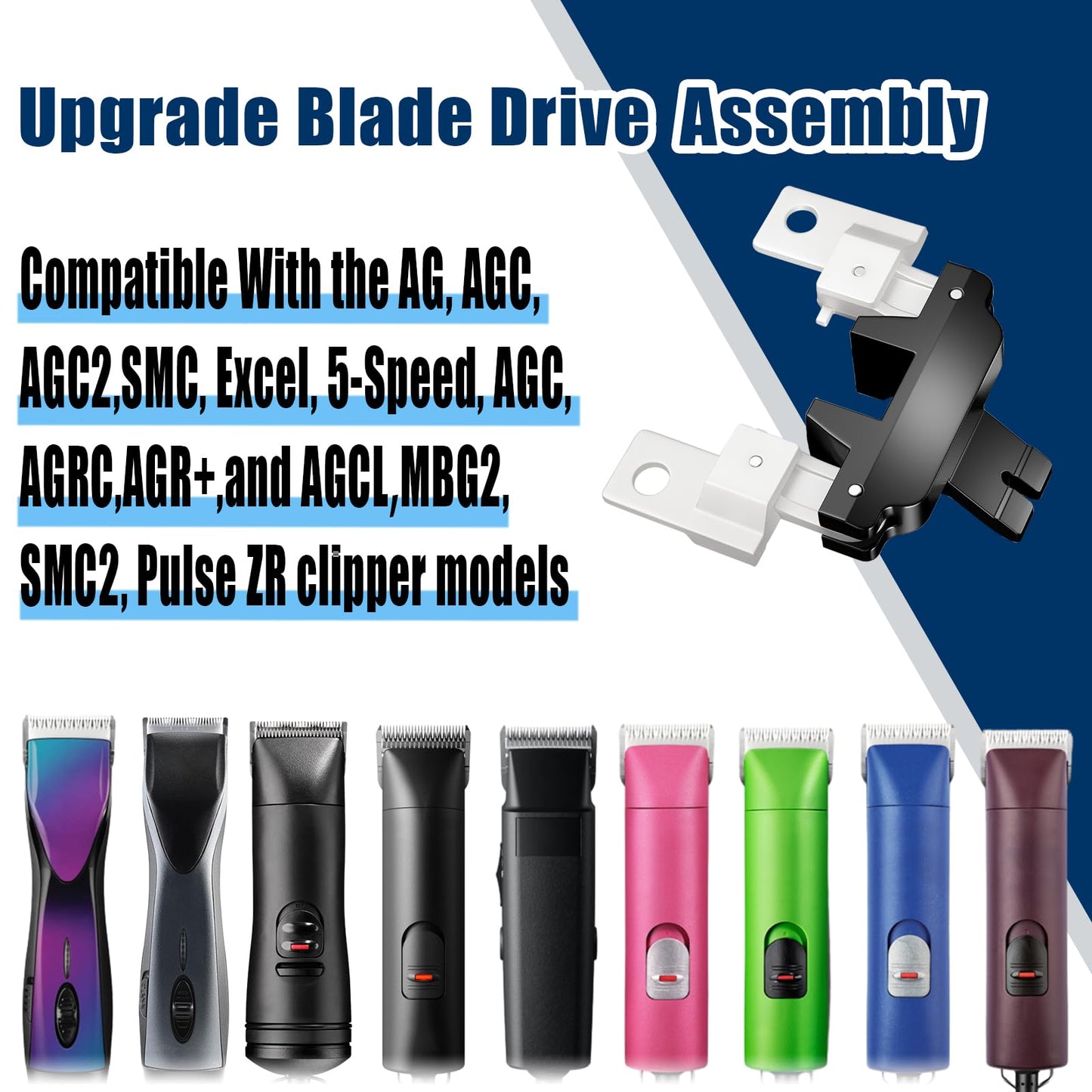DODAER Upgrade Metal Blade Drive Assembly Lever Compatible with Andis AG & AGC pet Clipper (5 Pack)