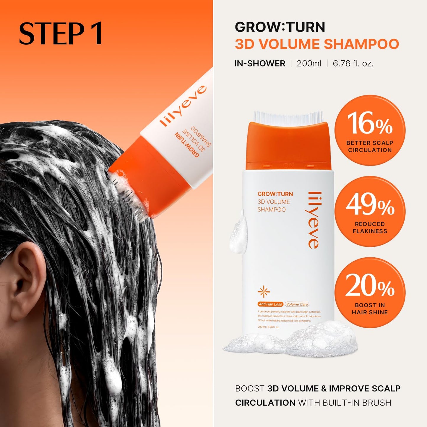 Lilyeve Scalp Revitalize Routine for Hair Growth - Serum 3.38oz | Shampoo 6.76oz | Treatment 7.77oz Set