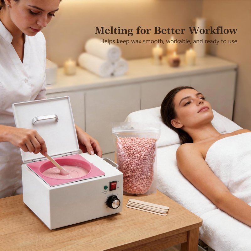 NOVAL 5.5LB Professional Wax Warmer for Salon & Full Body Hair Removal – 2.5L 300W Fast Melt Wax Heater with Precise Temp Control 68–248°F, Removable Aluminum Pot for Hard Wax & Paraffin