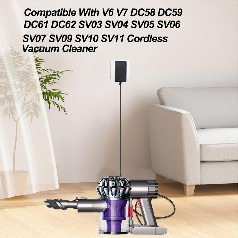 PDEEY Charger Replacement for Dyson Battery V7 V6 V8 Animal Motohead Car and Boat, SV09 SV04 DC59 Vacuum - 26.1V Power Adapter Charging Cord