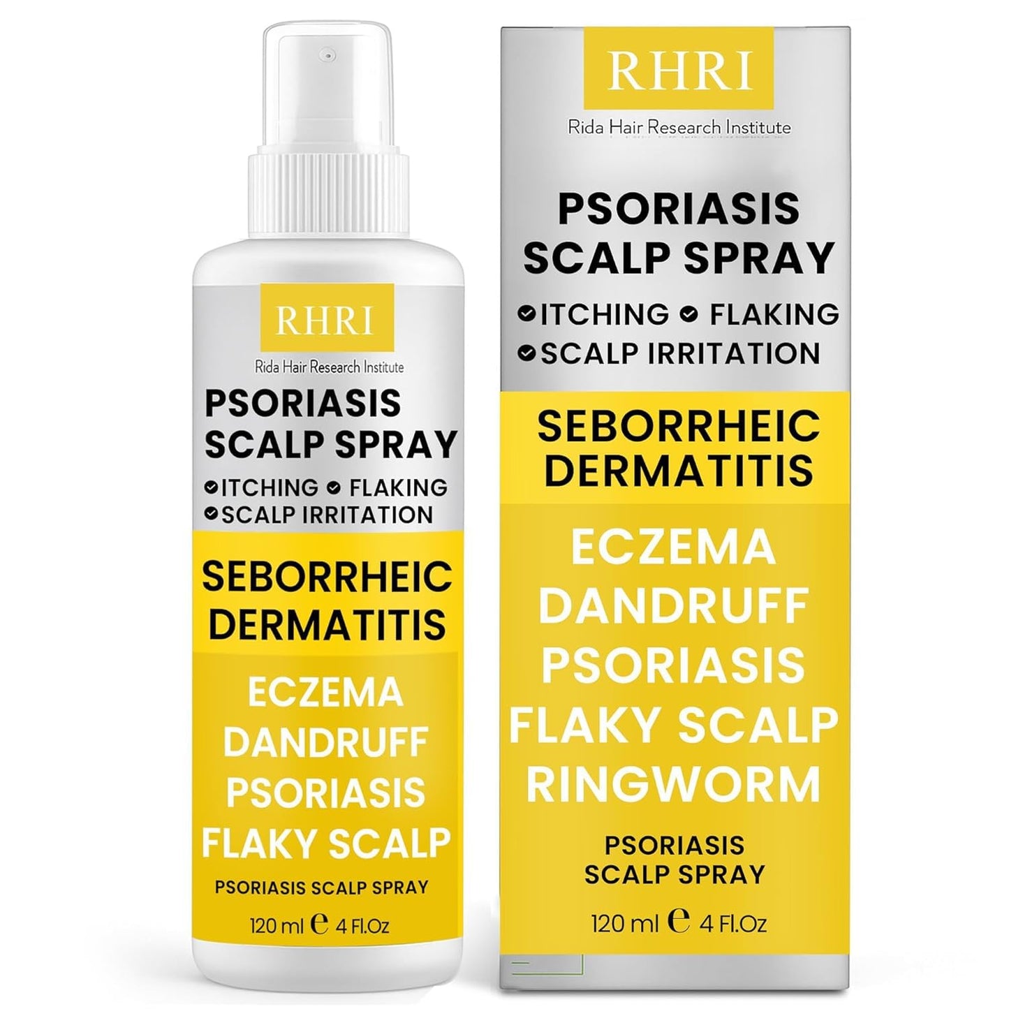 Psoriasis Scalp Spray - Antifungal Treatment for Dandruff, Yeast Infections & Flare-Ups | Soothing Relief for Itchy Scalp