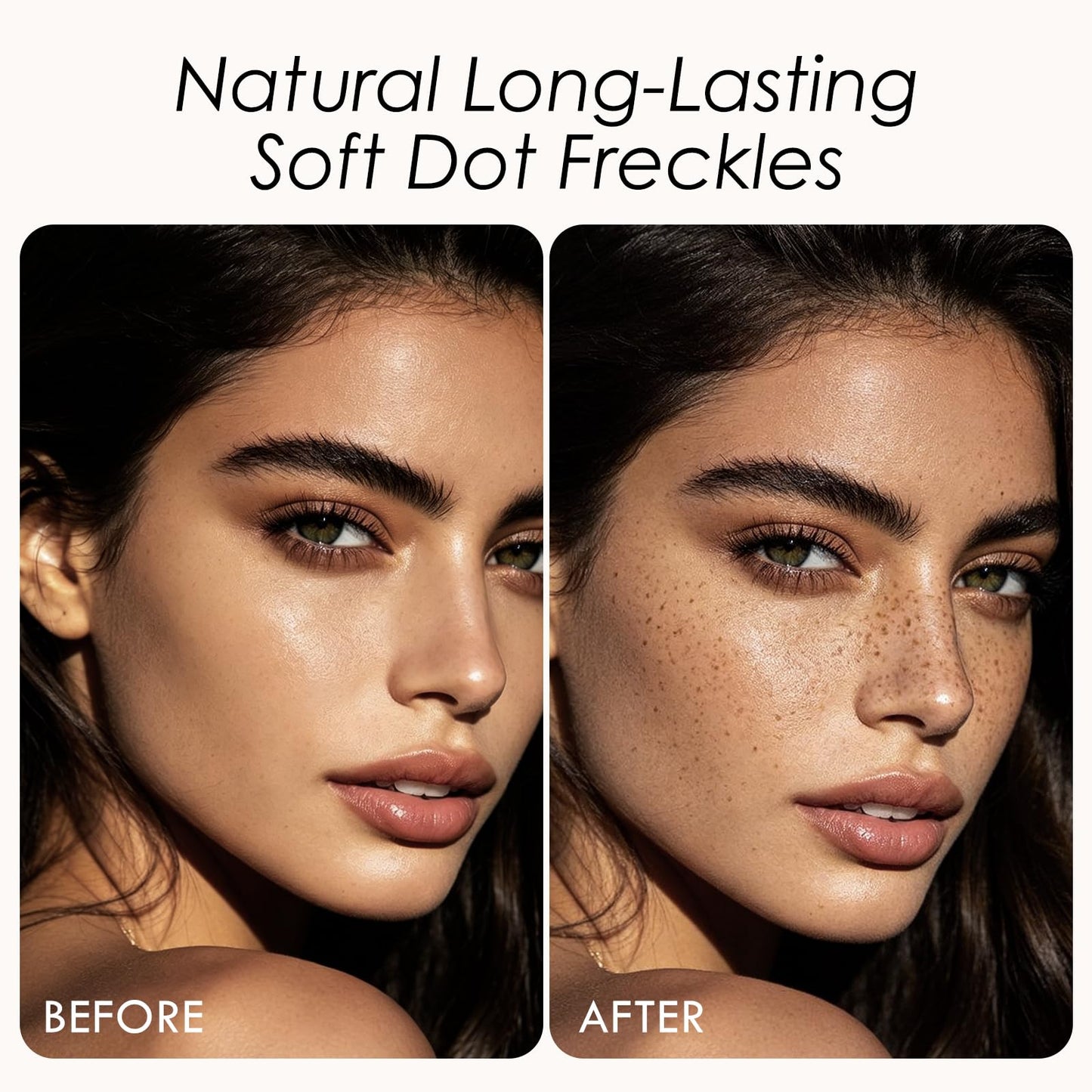 KYDA 2 Colors Freckle Pen,Natural Lifelike Freckle Makeup, Waterproof Longlasting Soft Dot Sopt Pen, Sunkissed Makeup-Dark Brown&Light Brown