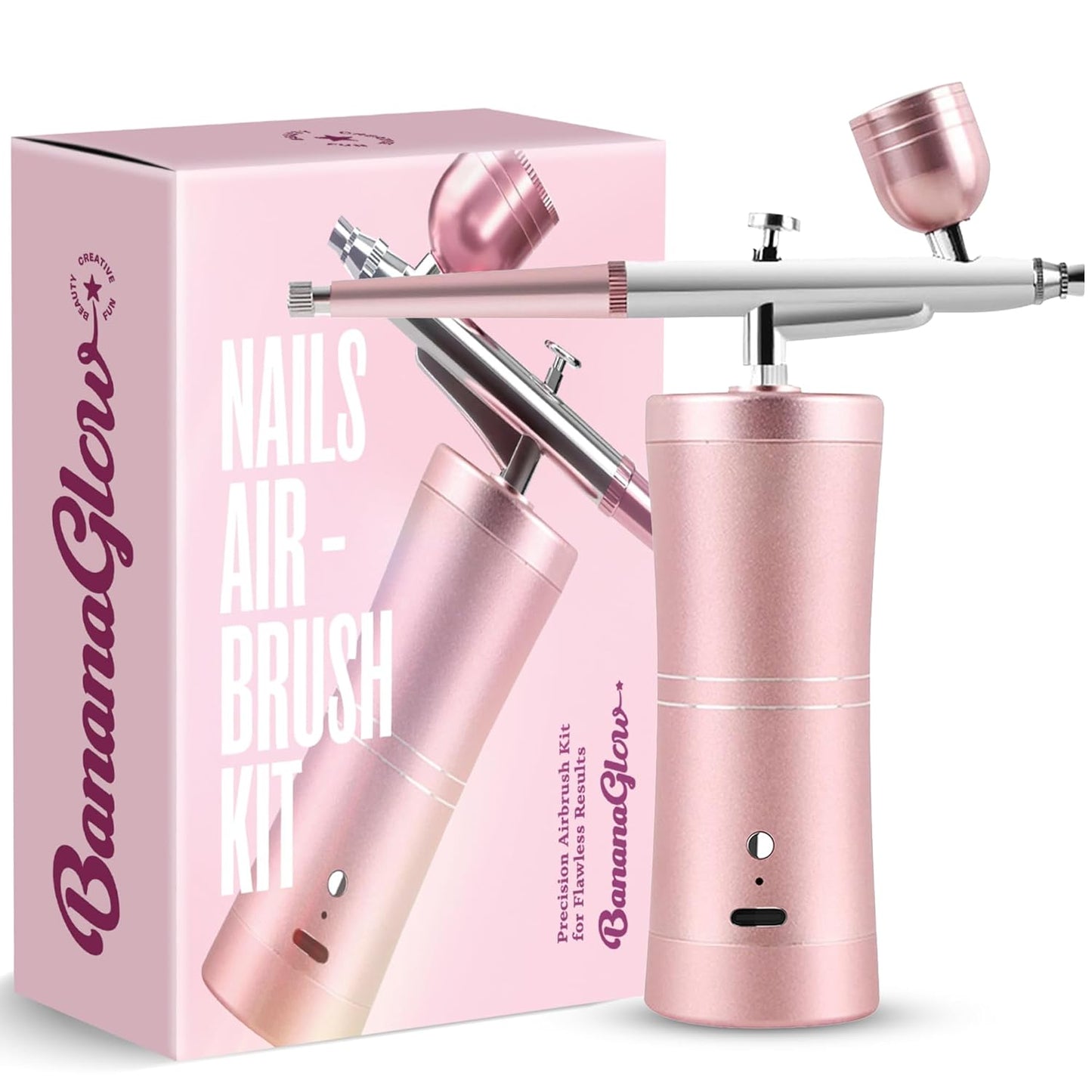 Airbrush for Nails Kit - Portable Cordless Professional Nail Art System with Stencils & Cleaning Tools | Ideal for Artists & Technicians