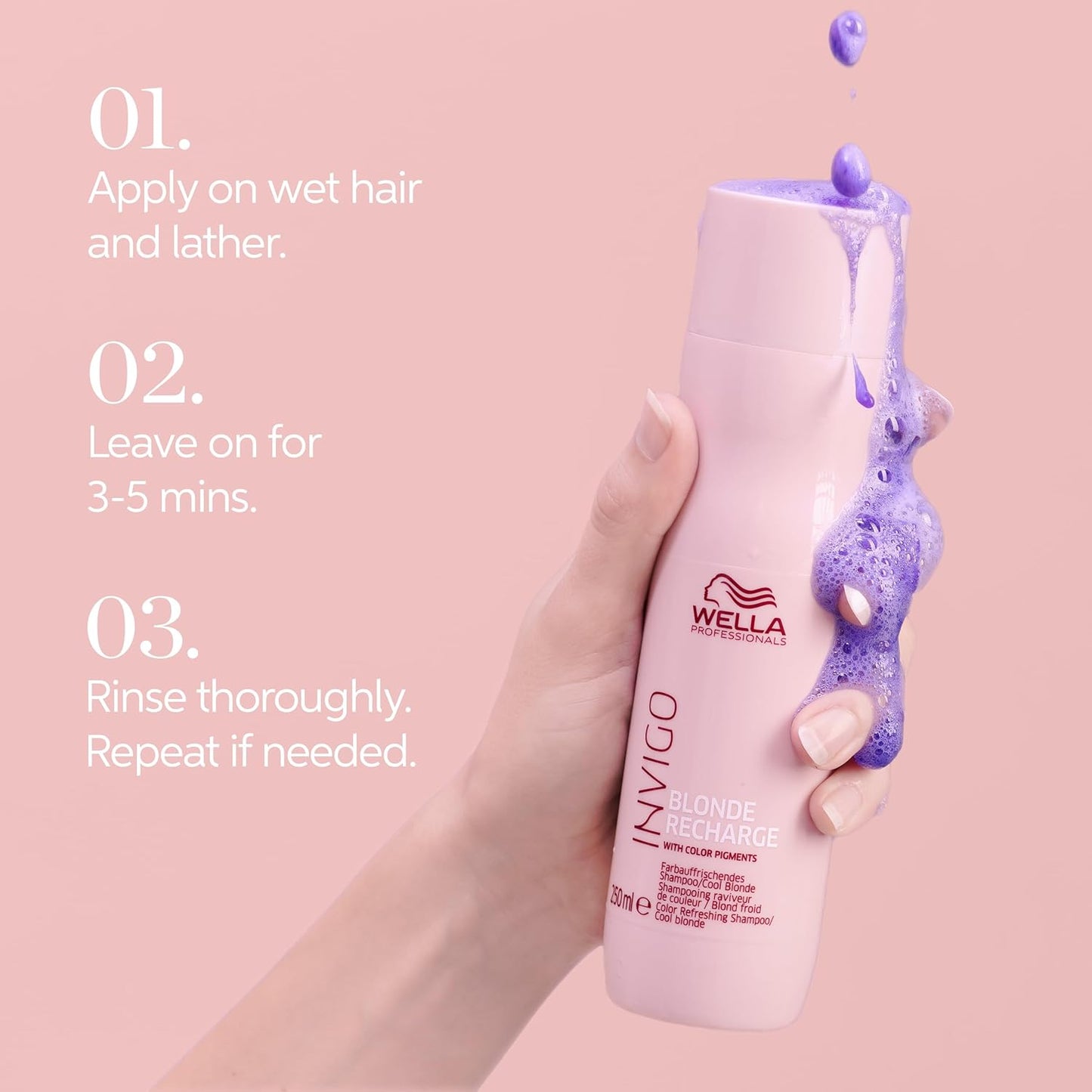 Wella Professionals Blonde Recharge Cool Shampoo - Color Enhancing Formula for Radiant Hair