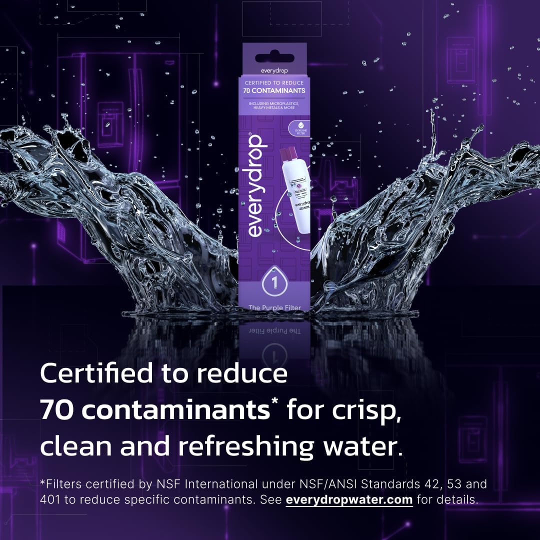 Everydrop Ice and Water Refrigerator Filter 1 | EDR1RXD1, Single-Pack Replacement Filter
