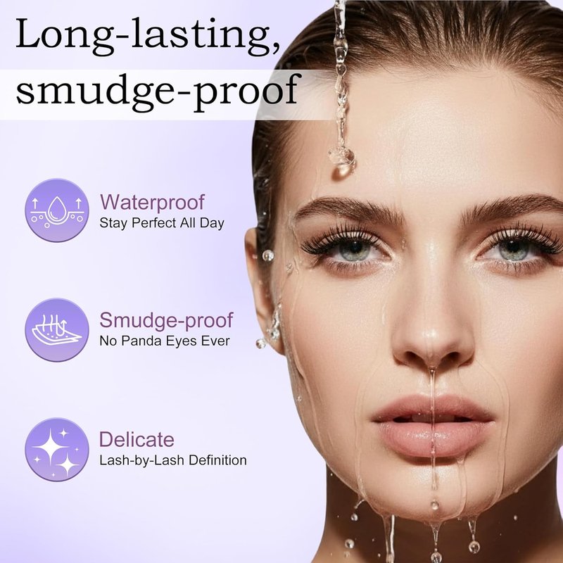 Iron Wand Mascara - 5D Curling Waterproof Eyelash Mascara | Long-Lasting Volume & Length, Black
