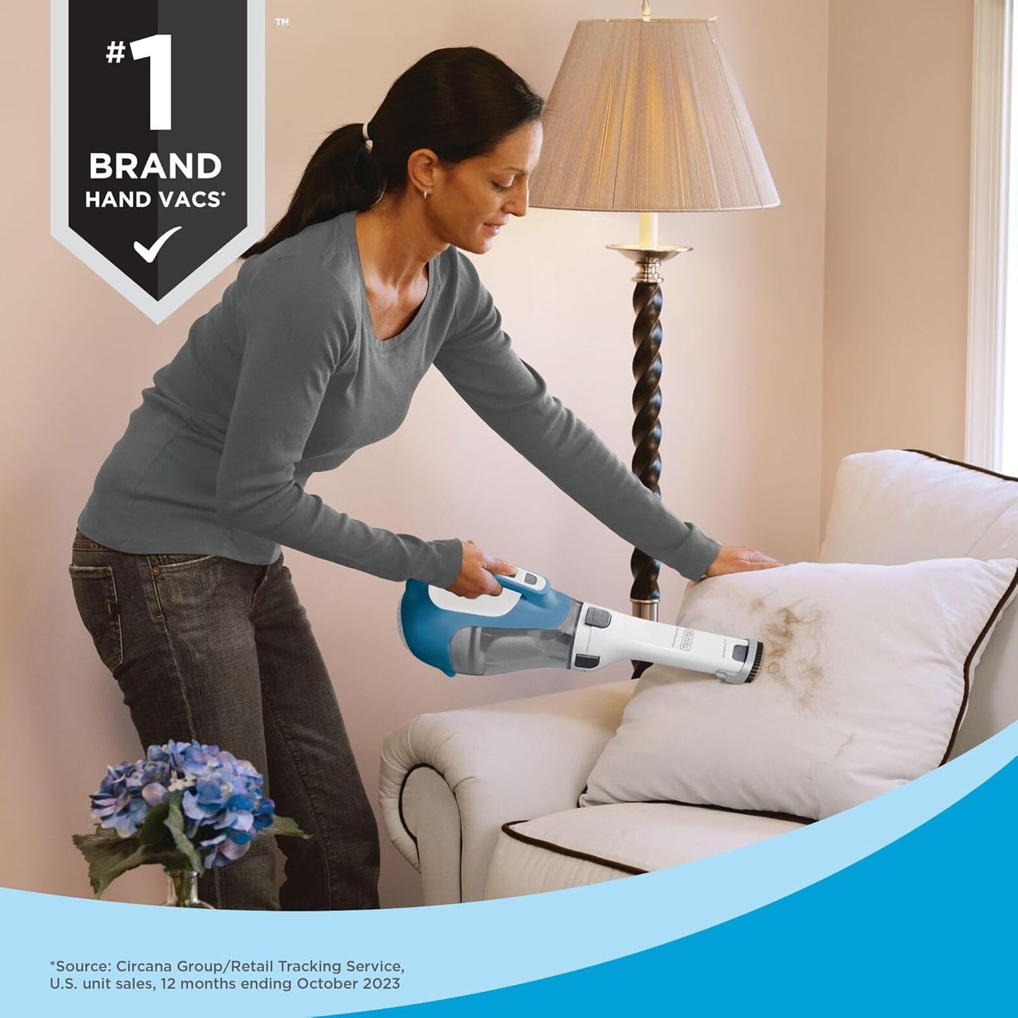 Black+Decker Handheld Vacuum - Cordless AdvancedClean Design | Compact for Home & Car, Includes Crevice Tool & Charging Station