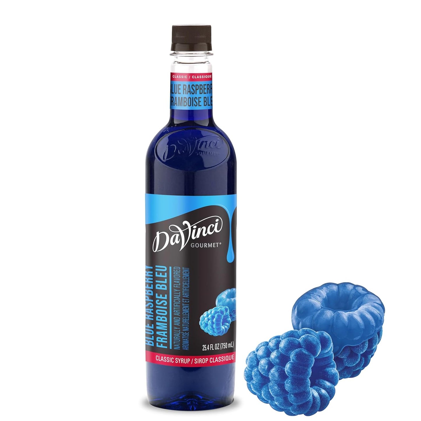 Classic Blue Raspberry Syrup - DaVinci Gourmet Flavoring, 25.4 Fl Oz | Perfect for Drinks & Desserts