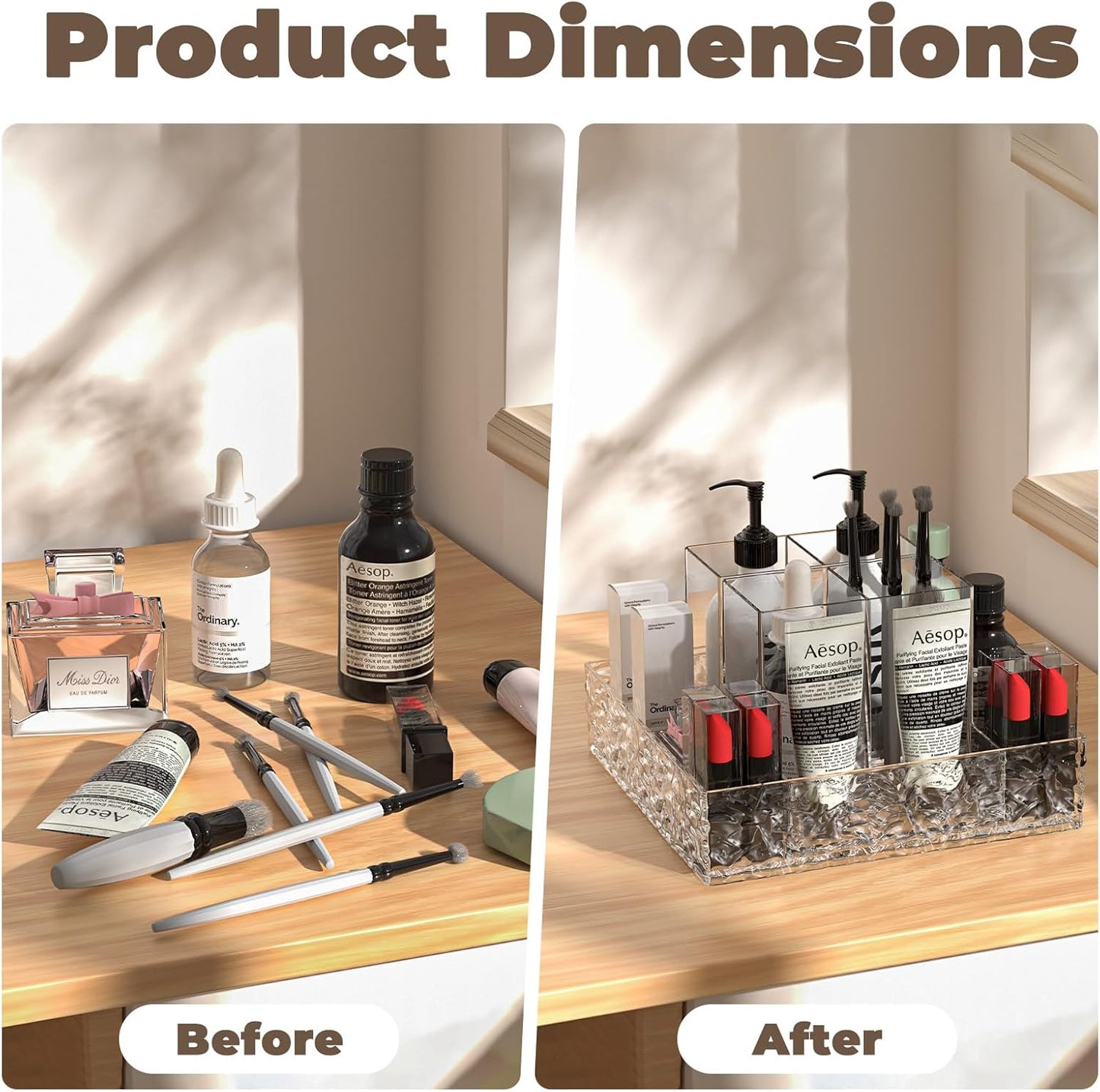 360° Rotating Makeup Organizer - Lazy Susan Vanity & Countertop Storage for Skincare, Perfume, Lipstick | Perfect for Dresser & Cabinet