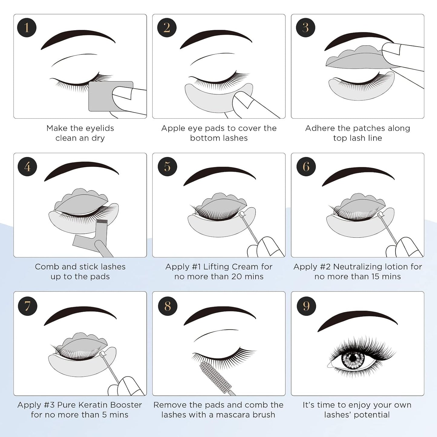 Lashview Lash Lift Kit - Professional Semi-Permanent Eyelash Curling Set | 5 Applications