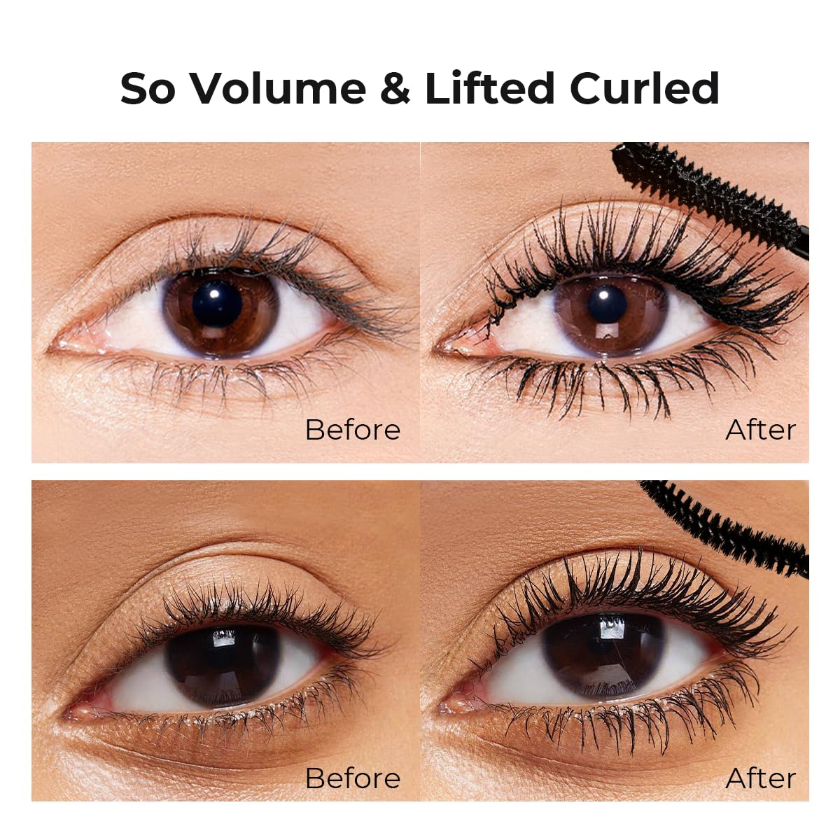 SACE LADY Black Mascara - Extra Volume & Lengthening Formula | Smudge-Proof, Clump-Free Eye Makeup
