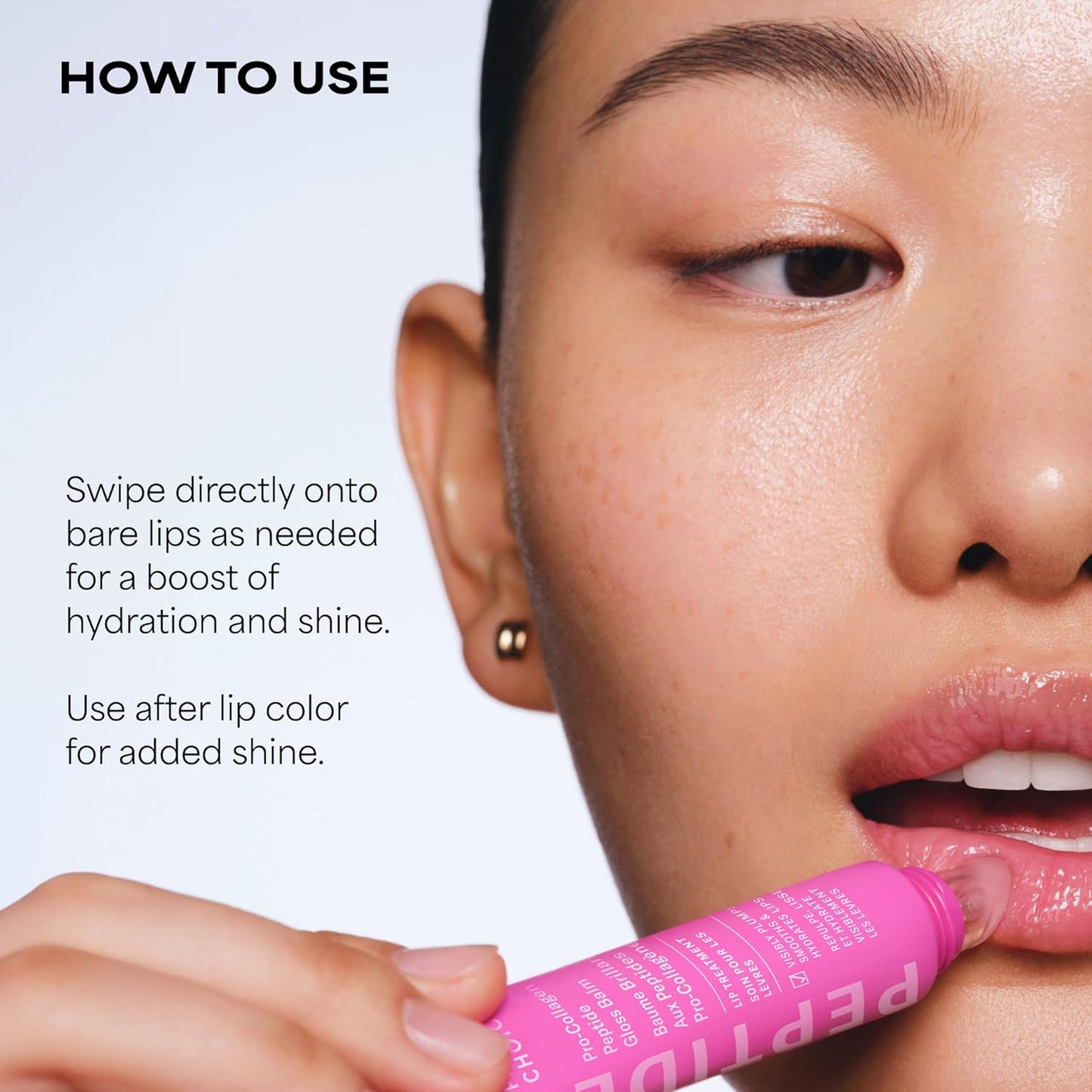 Pro-Collagen Peptide Gloss Lip Balm - Hydrating & Non-Sticky Formula | Sheer Tint for Fuller Lips