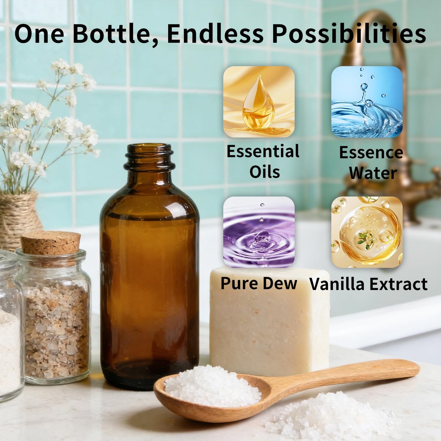 40 Pack 2oz Amber Glass Boston Round Bottles with Polycone Leak-Proof Phenolic Caps – Brown Airtight Refillable Containers for Homemade Vanilla Extract, Essential Oils, Herbal Medicine, and Syrups