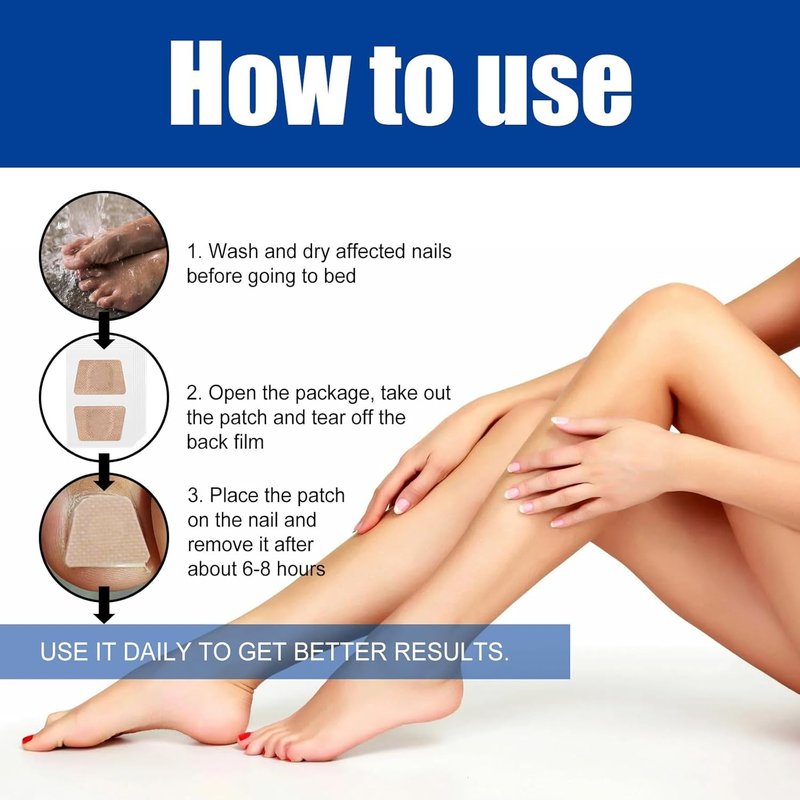 Toenail Fungus Treatment - Extra Strength Hydrogel Nail Repair Patches | 60 Pcs for Fast Renewal