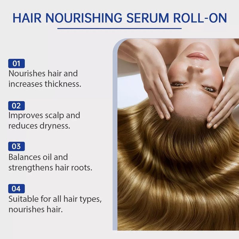 Rosemary Hair Growth Serum Roll-On | 3% Rosemary & Ginger Oil for Thicker, Fuller Hair - Hair Loss Treatment