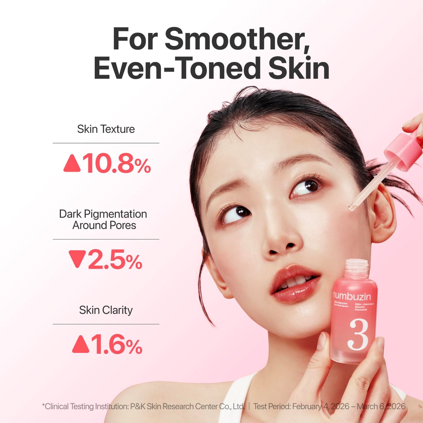 numbuzin No.3 Bifida Bakuchiol Zero Pore Serum - Pore Minimizing & Tightening, Texture Smoothing, Helps Even Skin Tone with Kojic Acid, Gentle Retinol Alternative for Sensitive Skin, 1.01 fl oz