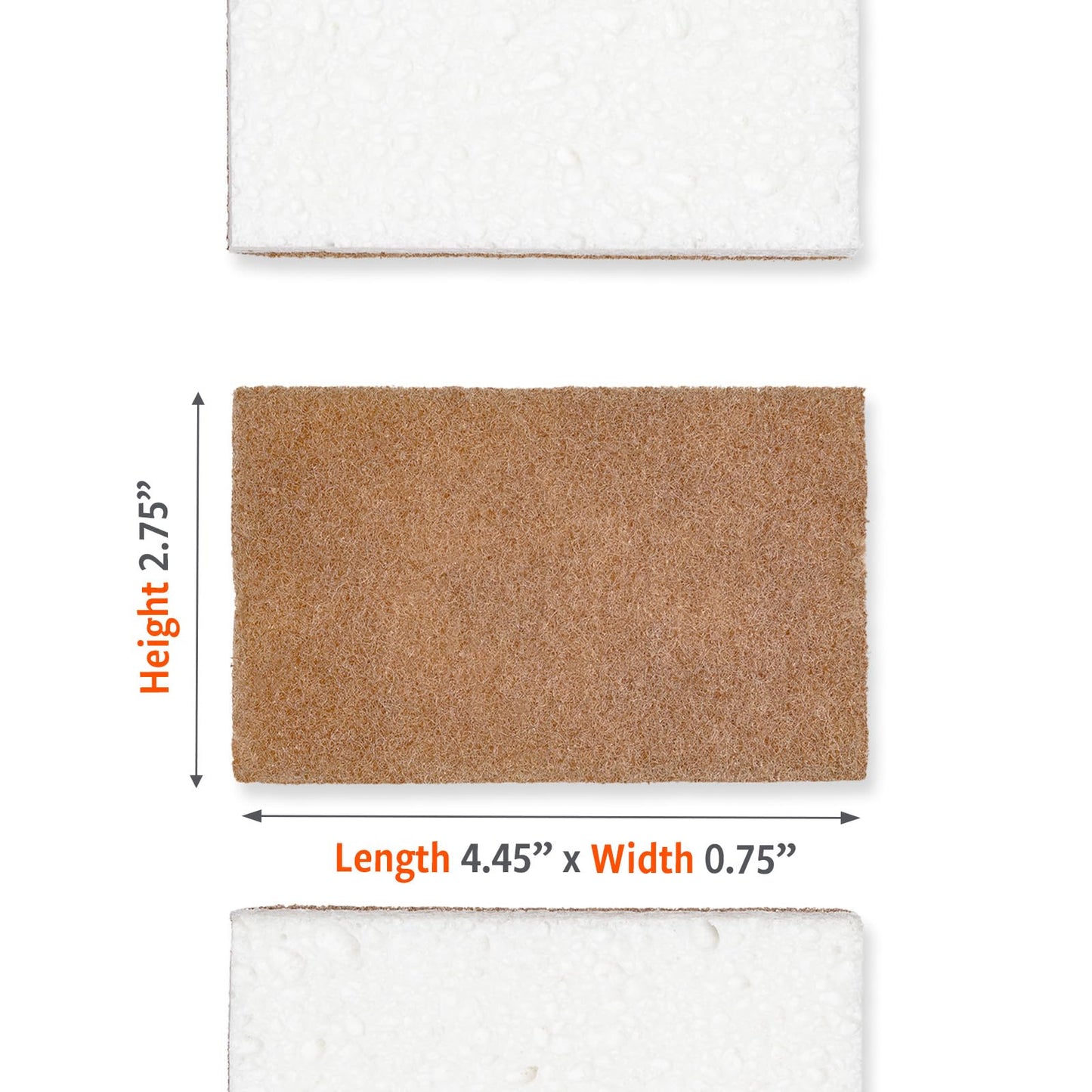 Full Circle Walnut Scrubber Sponges, Pack of 2 – Dual-Sided, Plant-Based & Recycled Kitchen Sponges, Gentle on Nonstick Cookware