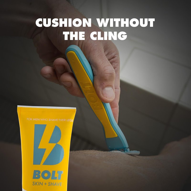 Bolt Skin + Shave - Post Shave Lotion for Men - Sandalwood & Bergamot Moisturizer with Cooling Menthol - Soothes, Hydrates, and Refreshes Skin After Shaving - Ideal for Legs, Arms, and Body - 6 Fl Oz