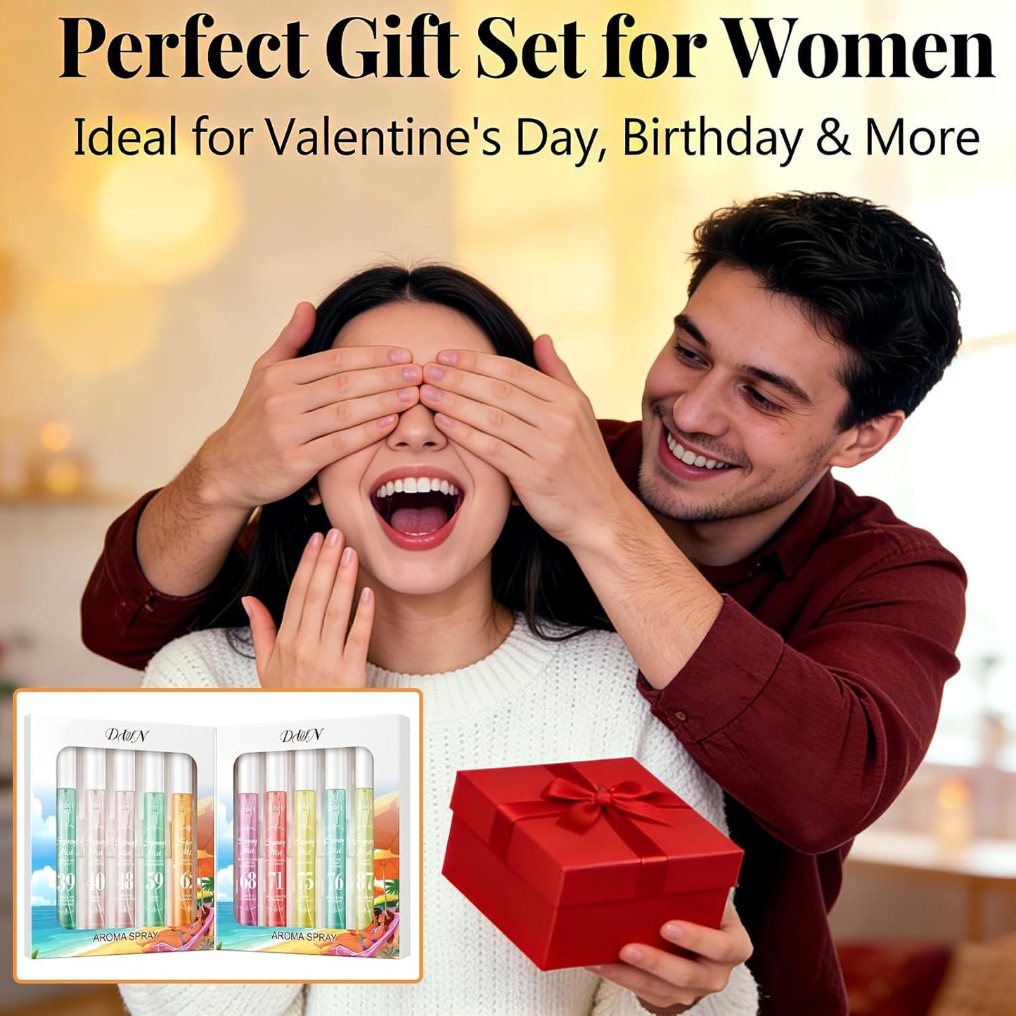 Hair Perfume Mist - Travel Size Set with 10 Long-Lasting Scents | Ideal Gift for Women