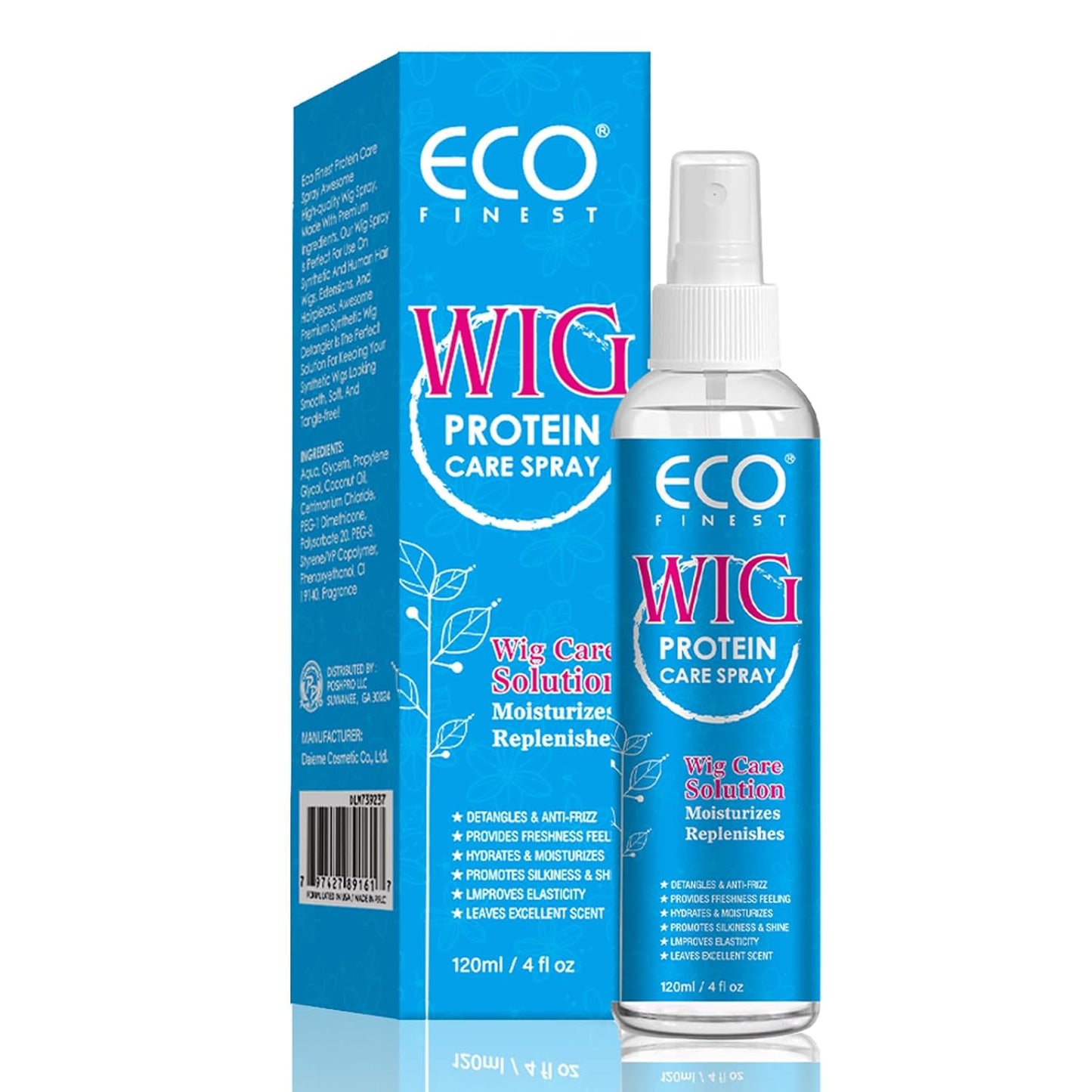 Wig Care Spray - Hydrating Anti-Frizz Formula for Synthetic & Natural Hair Wigs | Extends Wig Life