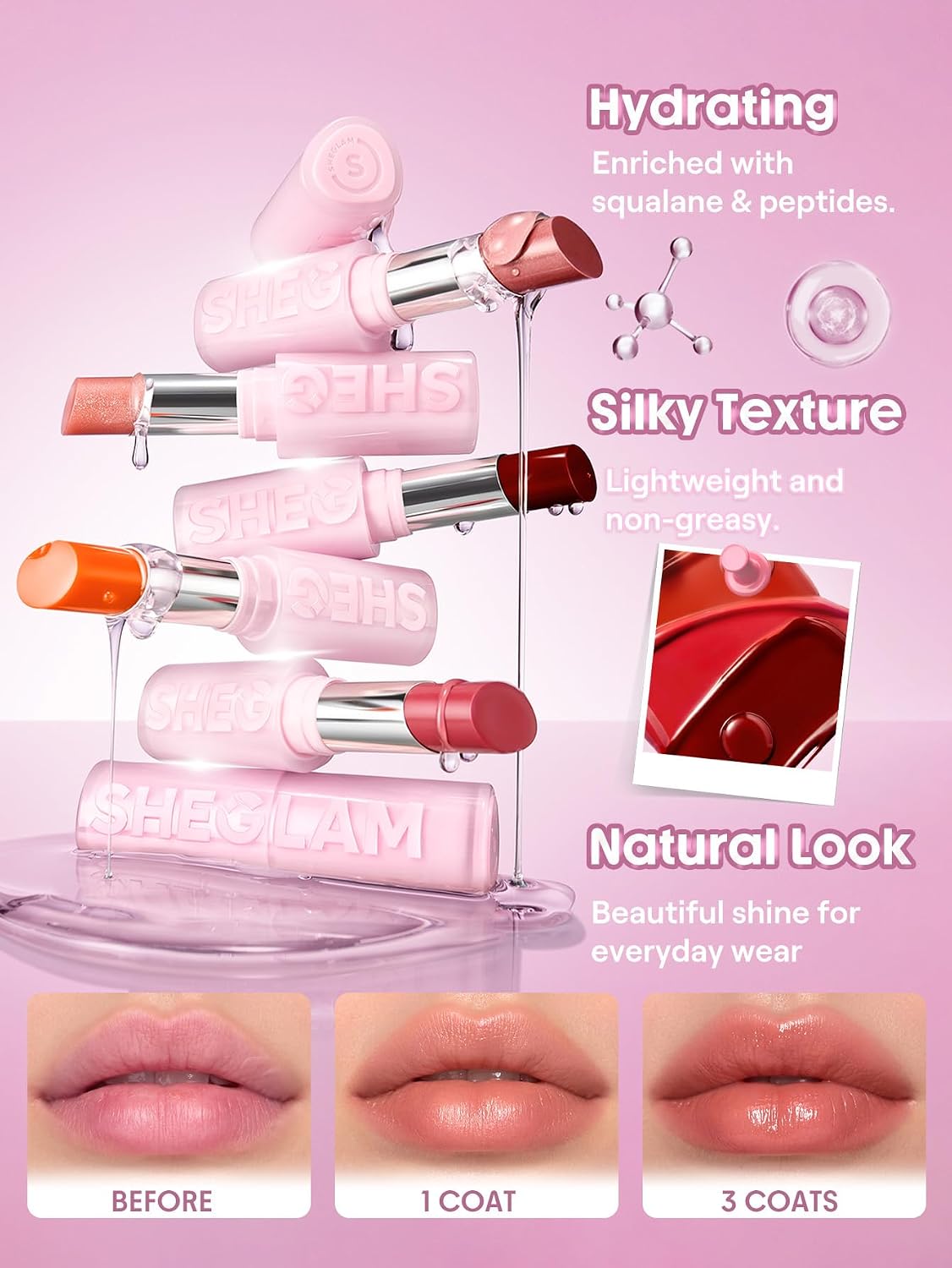 Silk Slip Lip Oil Balm - Hydrating Apricot Tint for Soft Lips | 0.15 oz