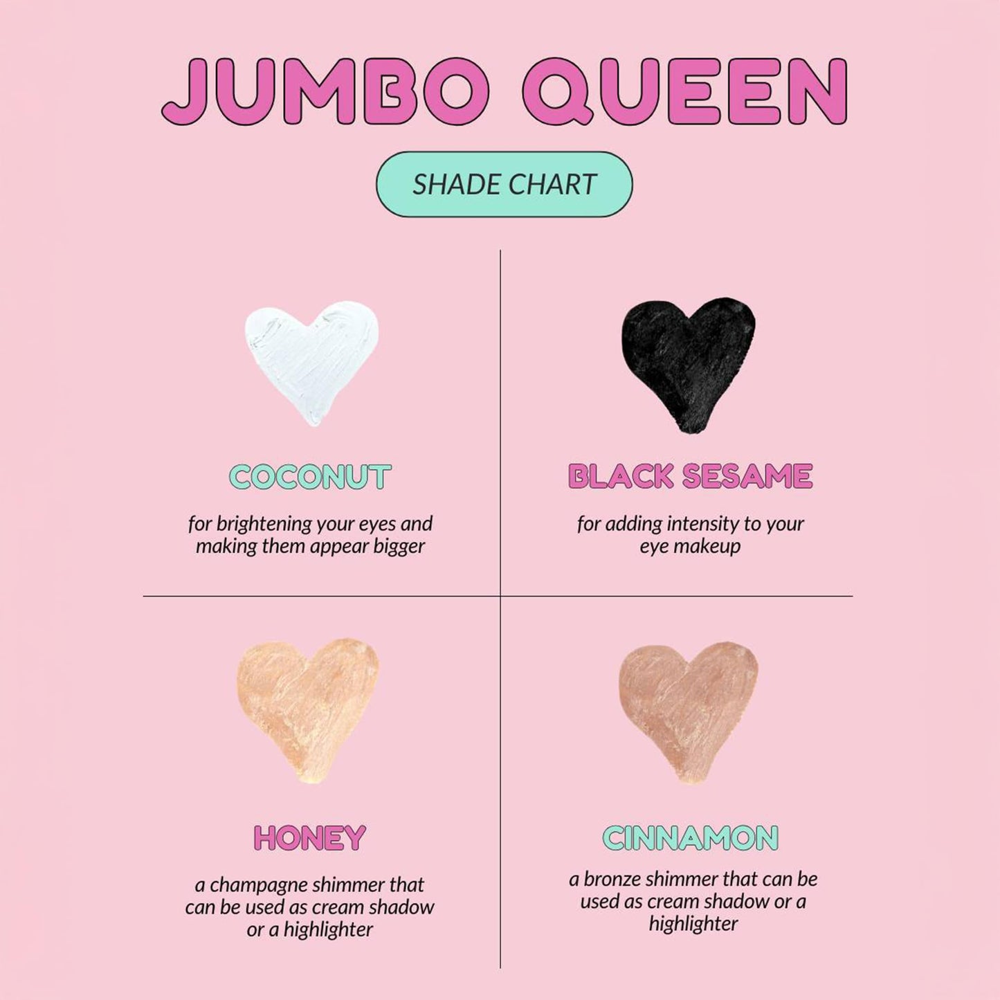 Kimchi Chic Beauty Jumbo Queen Eye Crayon, Multi-Use Cream Eyeshadow Stick, Eyeliner, Highlighter & Primer, Vitamin E Infused, Blendable Neutral Shade, Cruelty-Free, 01 Coconut