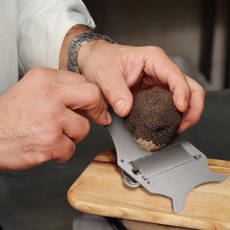 NOLITOY Professional Stainless Steel Truffle Slicer with Adjustable Blade, Truffle Cutter Cheese Scraper Chocolate Shaver Vegetable Peeler
