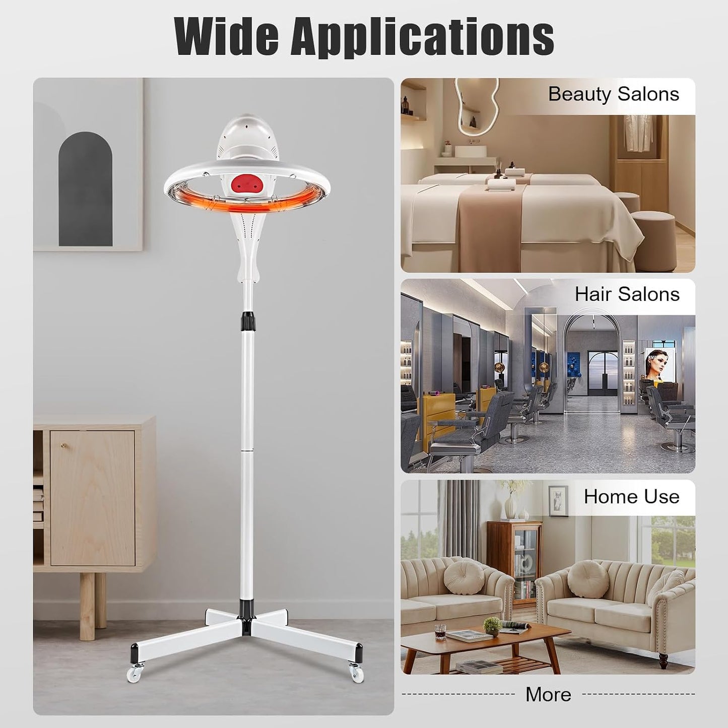 Portable Hooded Hair Dryer - 3-in-1 Infrared Mobile Steamer for Salon & Home Use | Adjustable, 950W