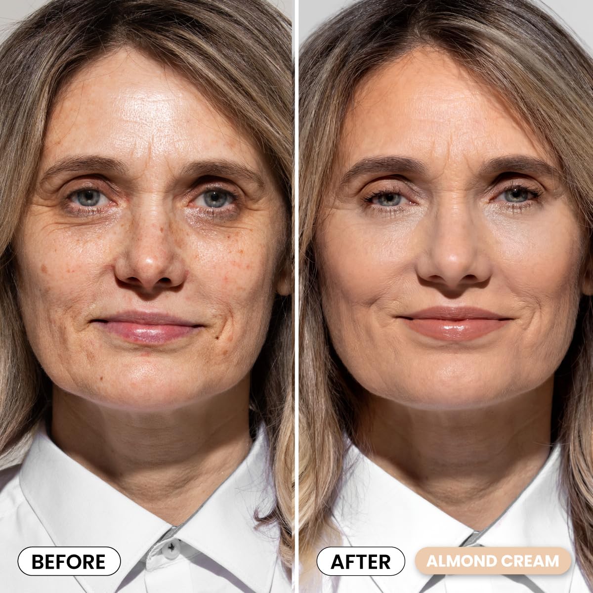 Perfecting Concealer Pencil for Mature Skin - Covers Dark Circles & Age Spots | 12-Hour Waterproof, Crease-Free (Almond Cream)