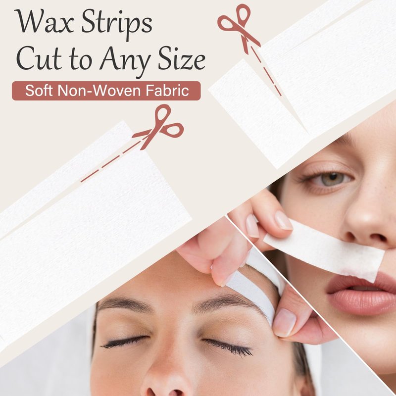 80 Piece Non Woven Wax Strips (No Wax) for Face & Body,Body Wax Strips for Women and Men - Suitable for All Skin and Hair Colors (Grass Green)