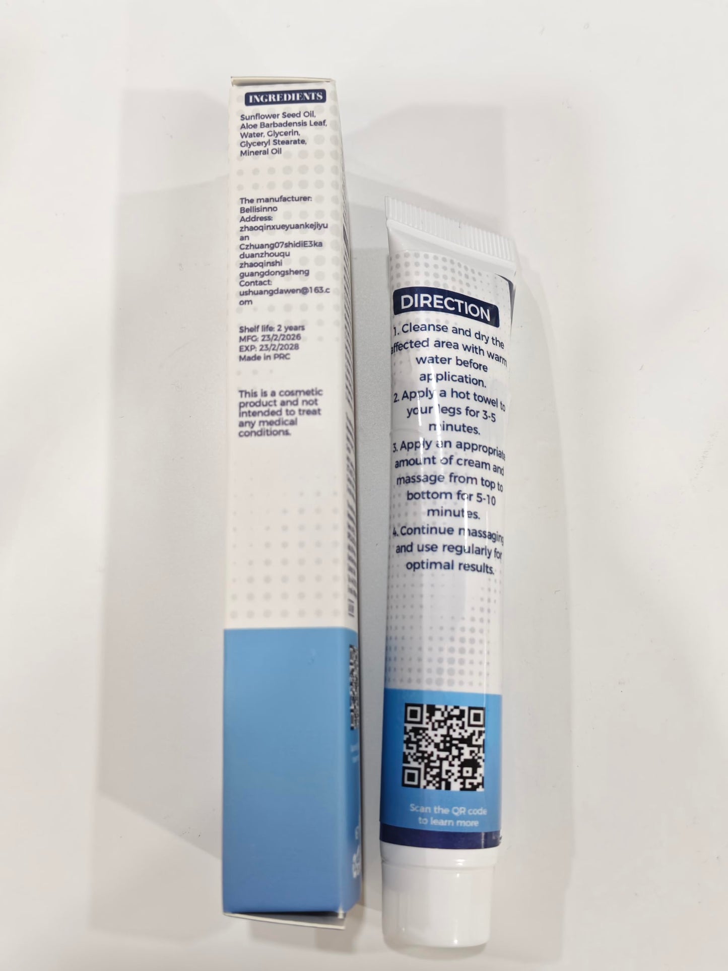 Bellisinno Varicose Veins Treatment for Legs, Varicose Veins Cream for Spider Veins, Relaxing Leg Cream Formula to Improve Circulation, Soothe Tired Legs and Reduce Heaviness